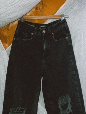 High rise baggy black jeans |wild fable|